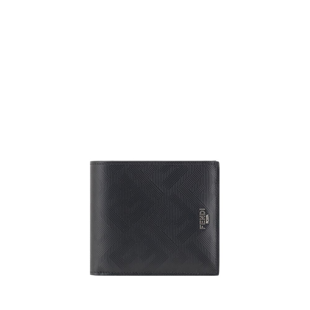 Fendi Black Calf Leather Bos Taurus Wallet