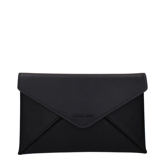 Michael Kors Black Leather Clutch Bag