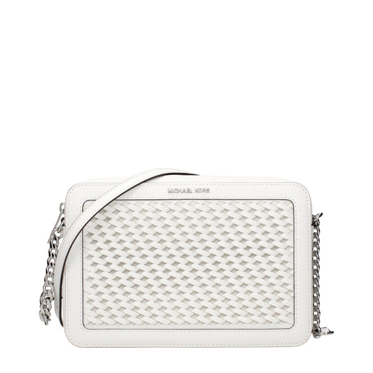 Michael Kors White Leather Crossbody Bag