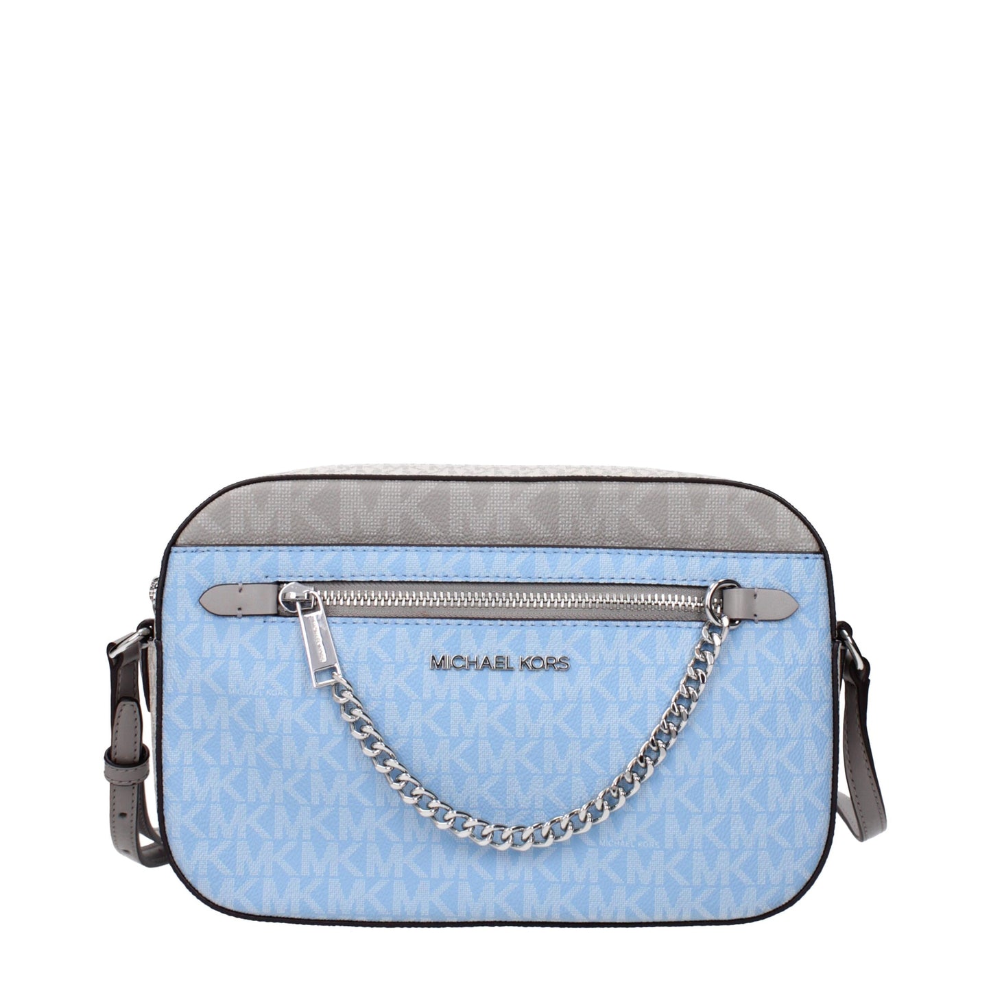 Michael Kors Light Blue Fabric Crossbody Bag