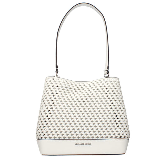 Michael Kors White Leather Shoulder Bag