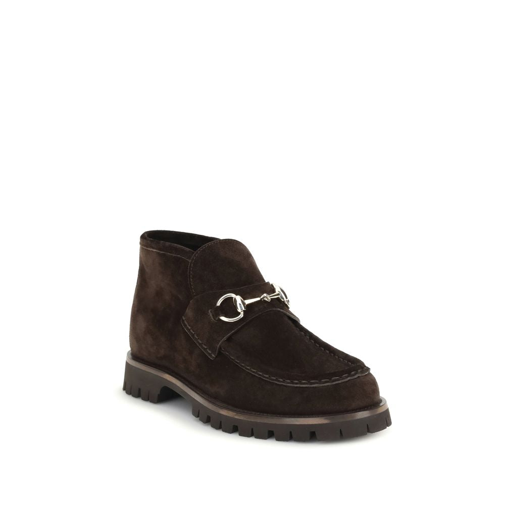 Gucci Brown Leather Ankle Boots