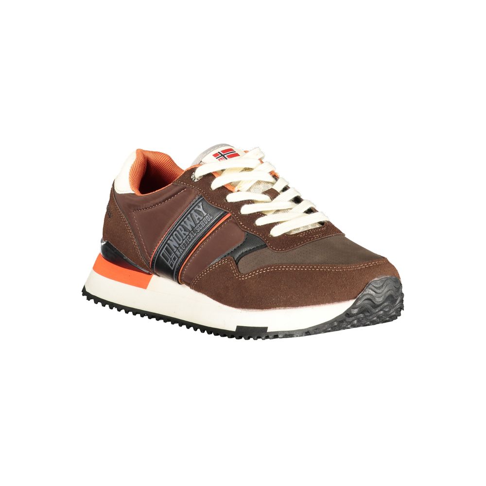 Norway 1963 Brown Polyester Men Sneaker