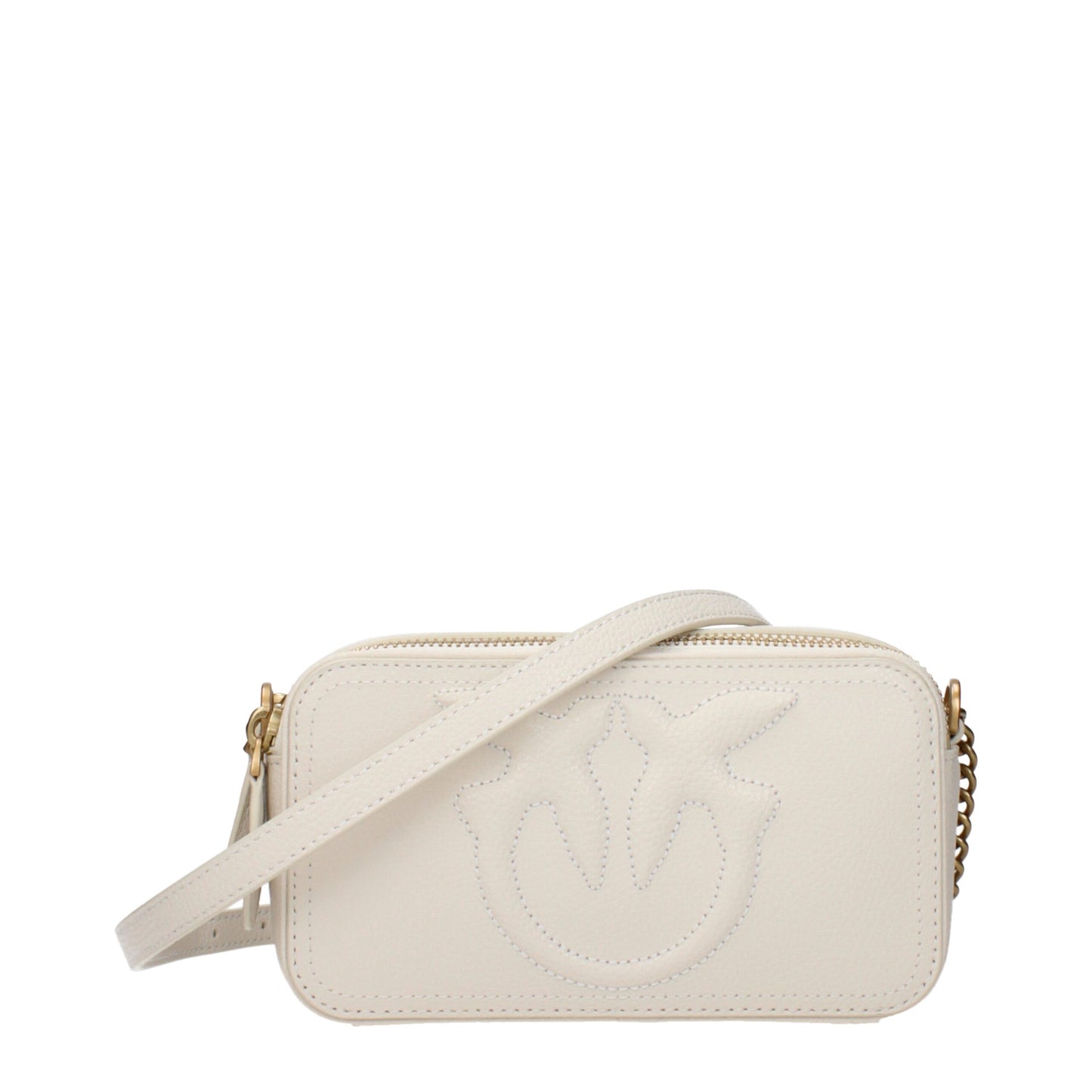 PINKO Beige Leather Crossbody Bag