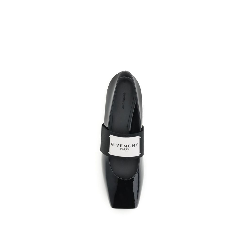 Givenchy Black Leather Ballet Flats
