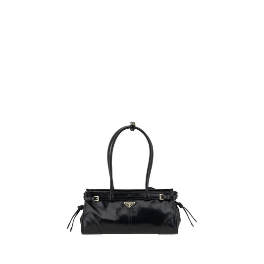 Prada Black Calf Leather Bos Taurus Shoulder Bag