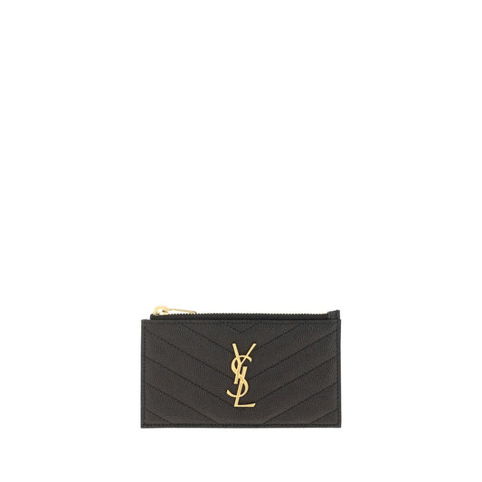Saint Laurent Black Calf Leather Bos Taurus Wallet