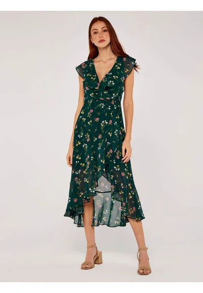 FLORAL DITSY MIDI - Vestito estivo - green