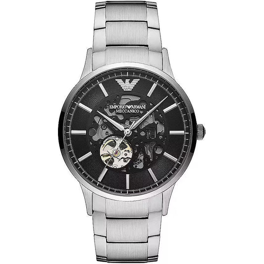 Emporio Armani Silver Steel Automatic Watch